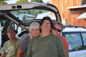 When farmers & chefs get together, magic always happens!  Steve & Terry King of King Harvest Farm with Heidi Dunkelberg & Karen Grogan from Coffee Cup Cafe