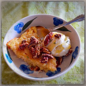 Torta di Mele with Rosemary Pecans and Max Patch Clover Honey